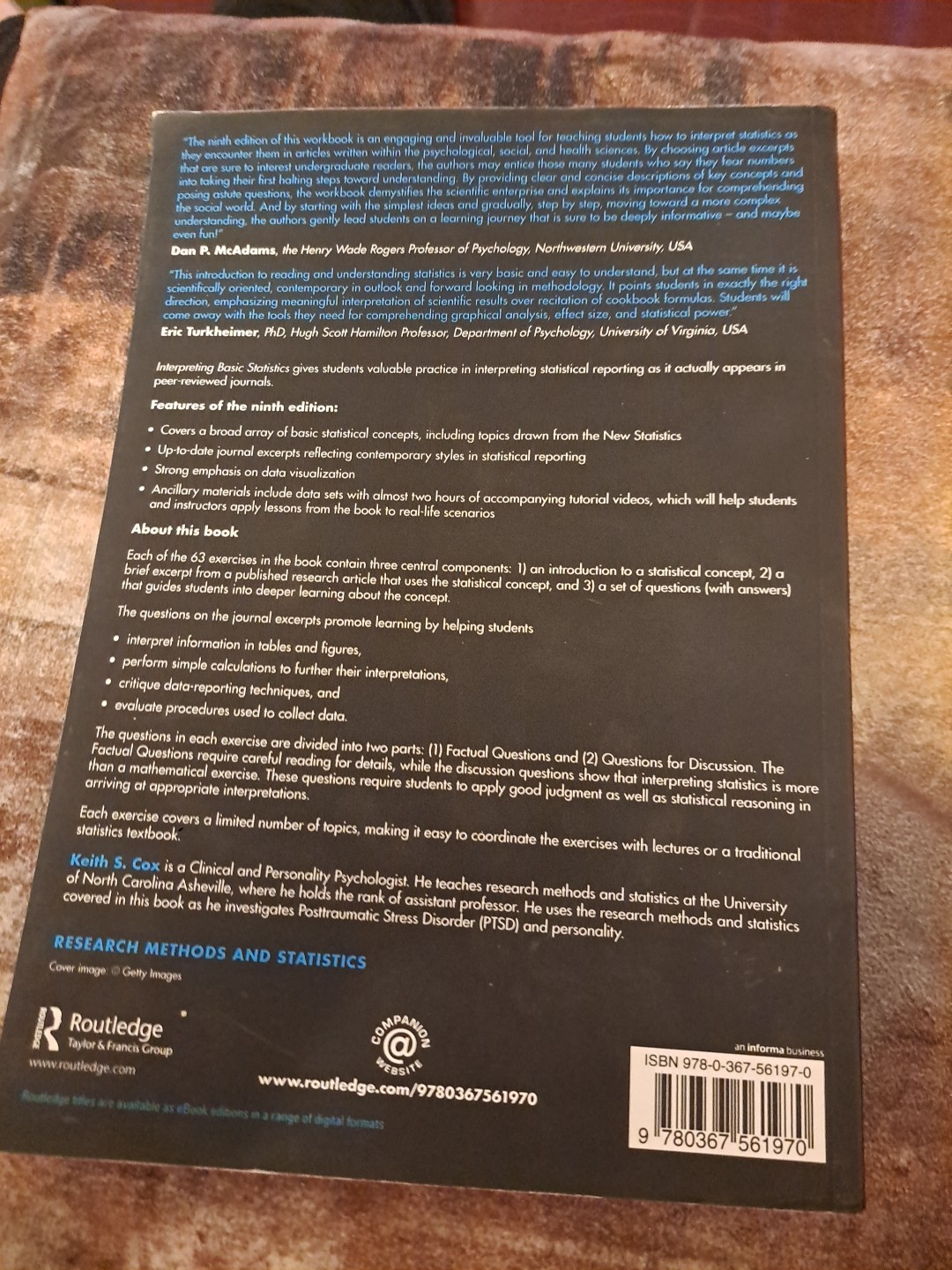 Interpreting Basic Statistics – Paperback, by Cox, Zealure And Holcomb – Good