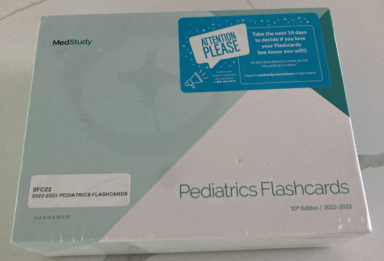 MedStudy Pediatrics Flashcards 10th Edition 2022-2023 BRAND NEW Factory Sealed