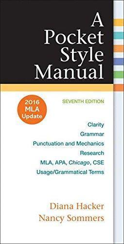 A Pocket Style Manual: 2016 MLA Update – spiral-bound, 1319083528, Diana Hacker