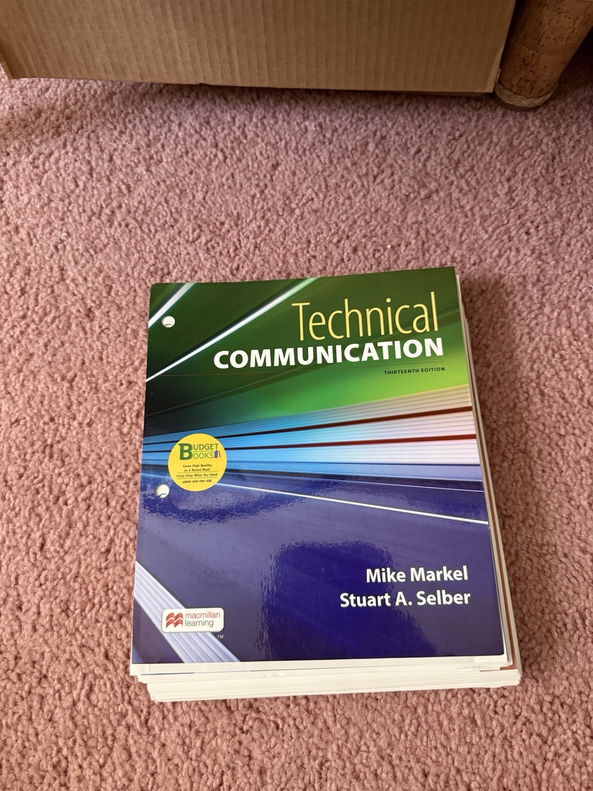 Textbook: Technical Communication 13th Edition By Mike Markel – Loose leaf