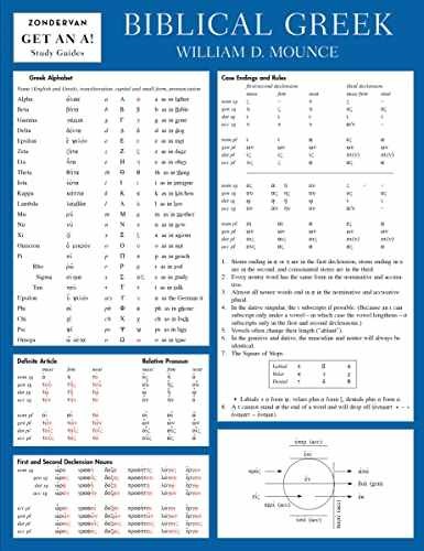 Biblical Greek Laminated Sheet – Pamphlet, by Mounce William D. – Very Good