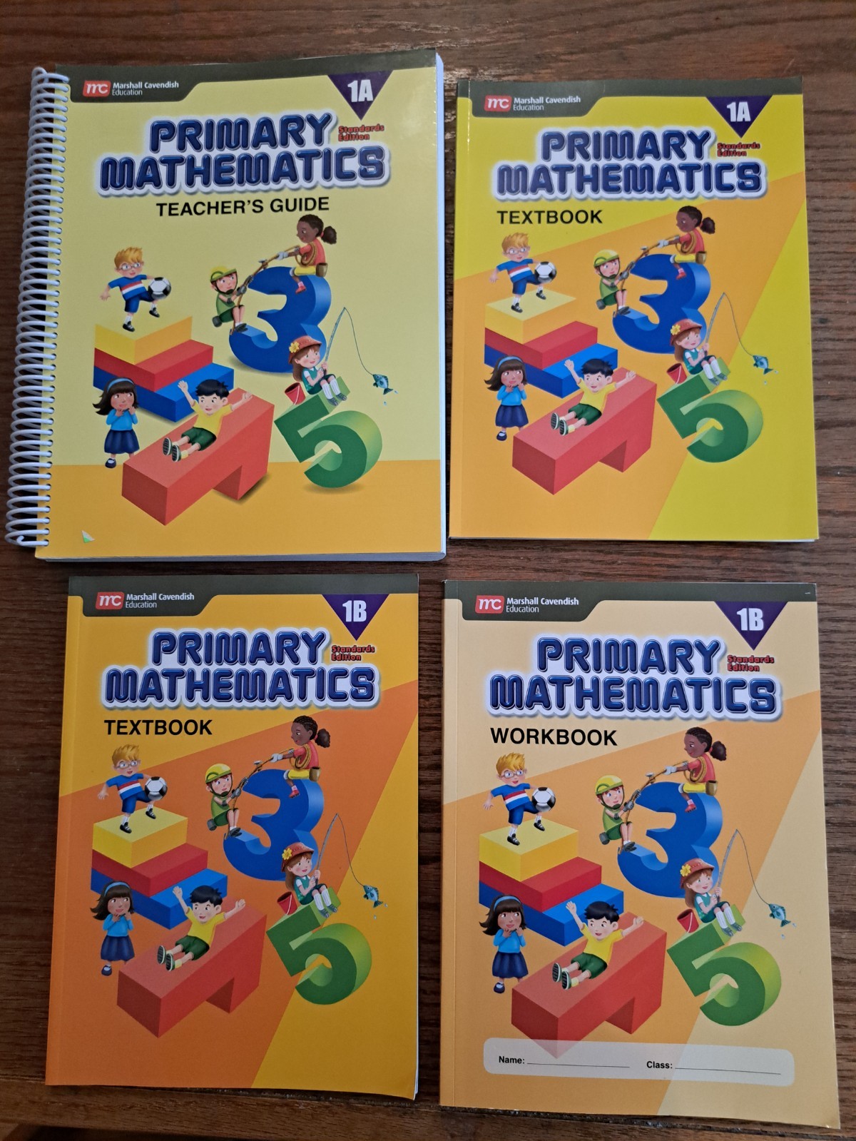 Lot 4 Marshall Cavendish Primary Mathematics Workbooks Textbooks Teacher’s 1A 1B