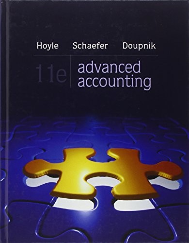 ADVANCED ACCOUNTING By Joe Ben Hoyle & Thomas Schaefer – Hardcover **Mint**
