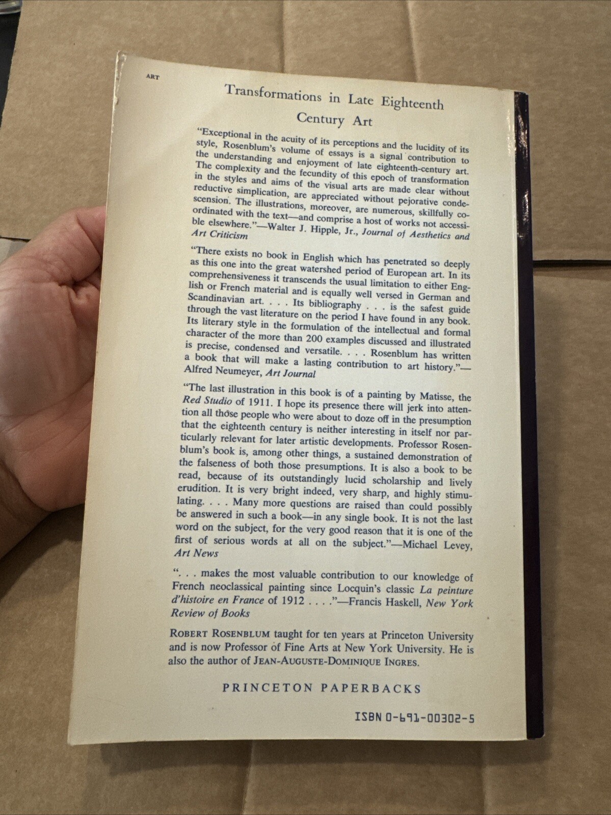 Transformations in Late Eighteenth-Century Art Robert Rosenblum 1974