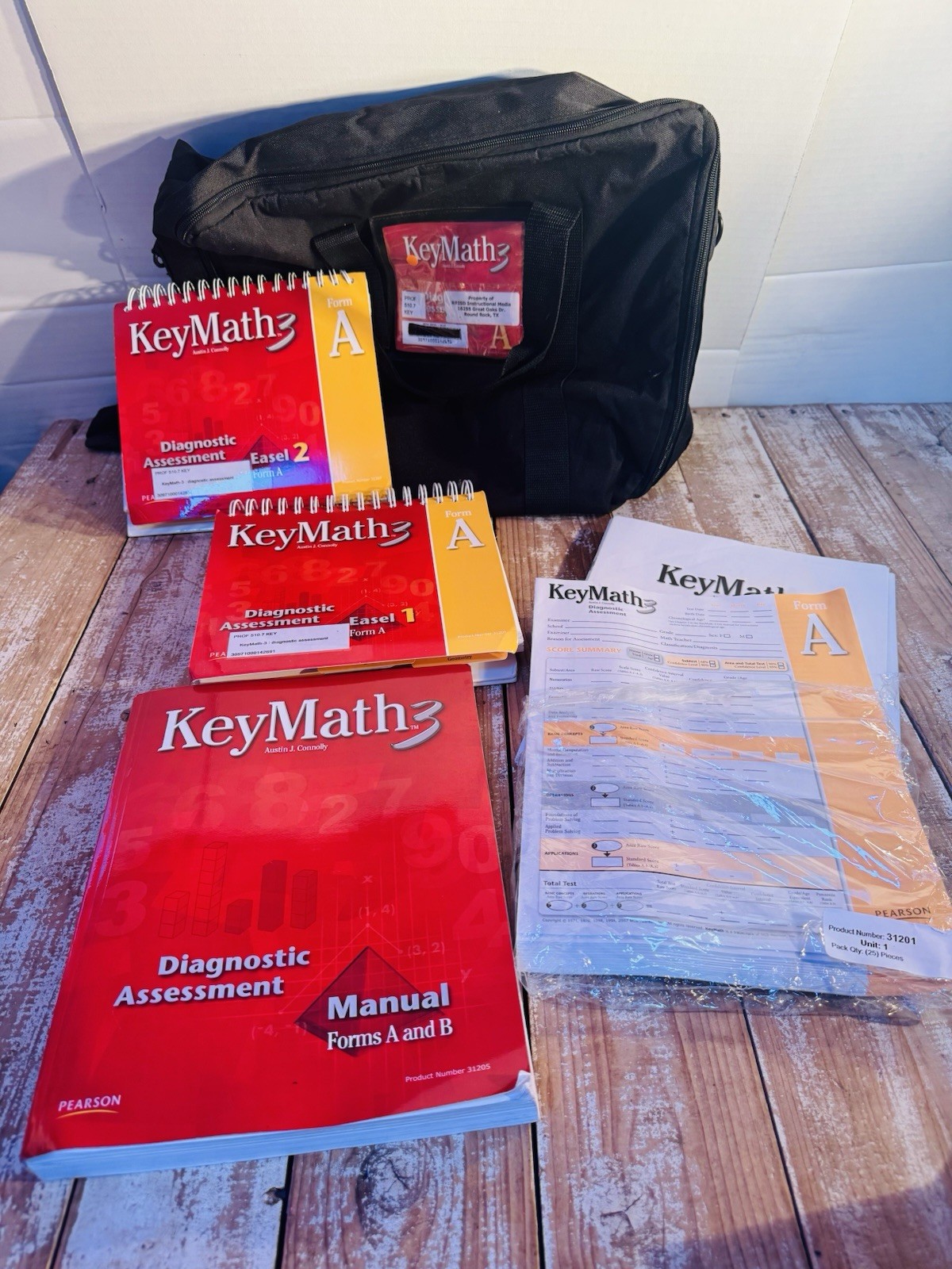 KeyMath-3 Diagnostic Assessment Form A Complete Set With Carrying Bag