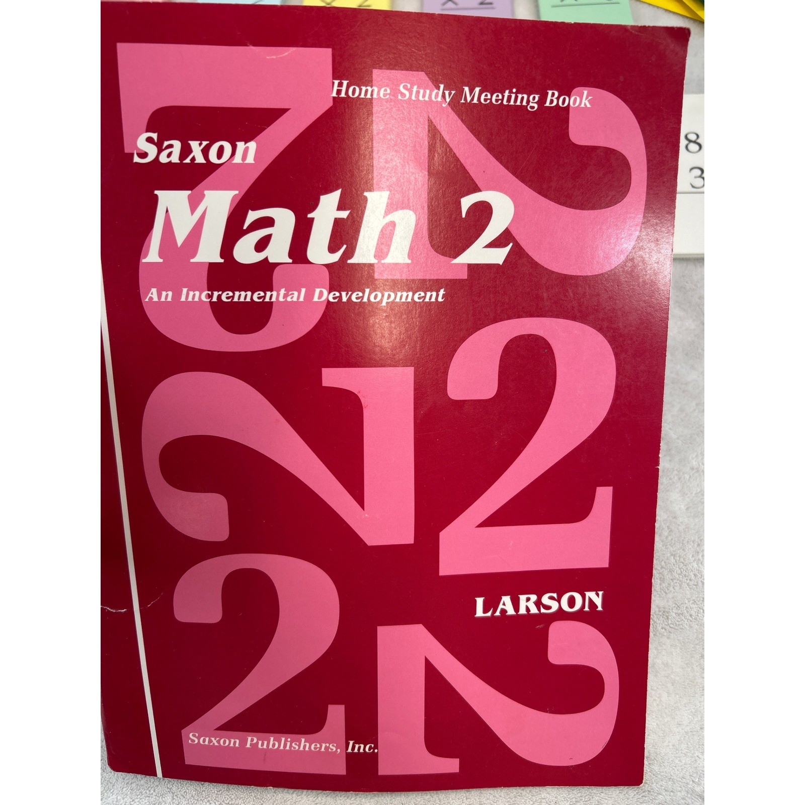 Saxon Math 2 Homeschool Kit Teacher Student Books Flashcards Incomplete