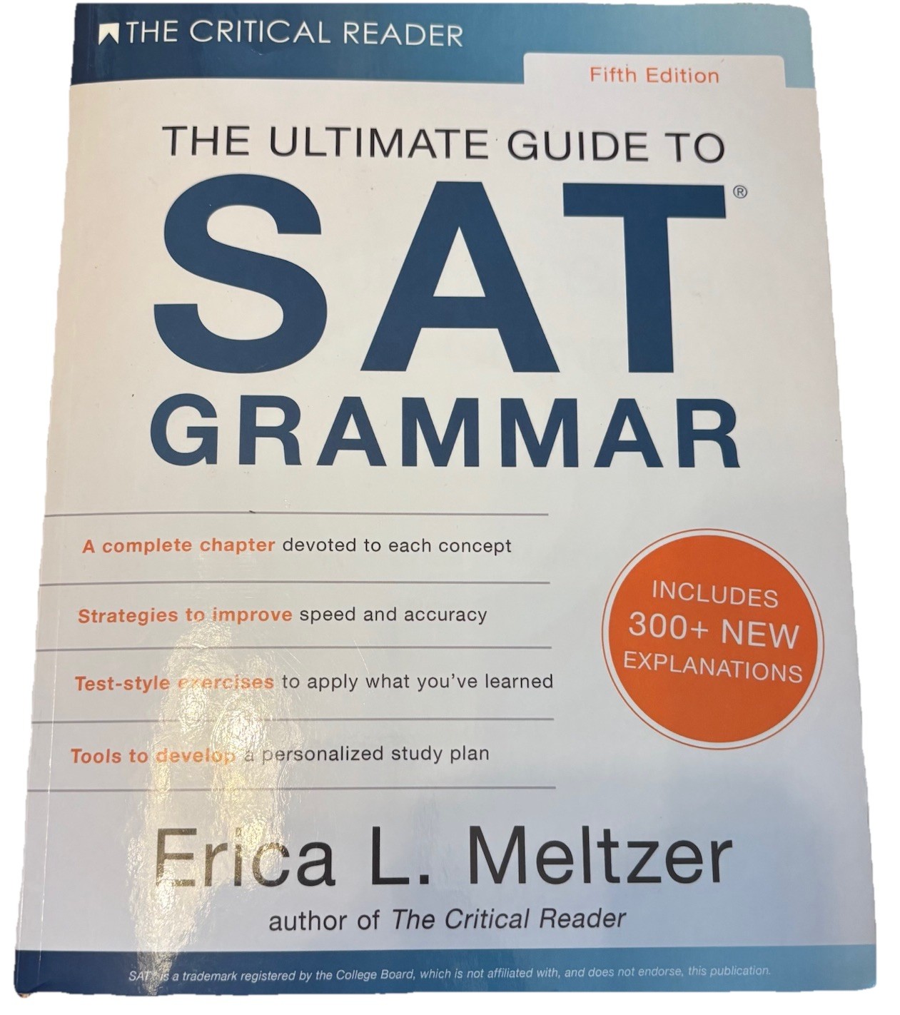 The Ultimate Guide To SAT Grammar By Erica Meltzer Fifth Edition BRAND NEW