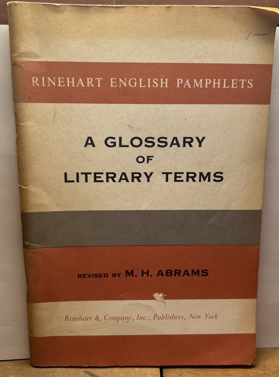 Glossary of Literary Terms – Paperback By Abrams, M.H. –