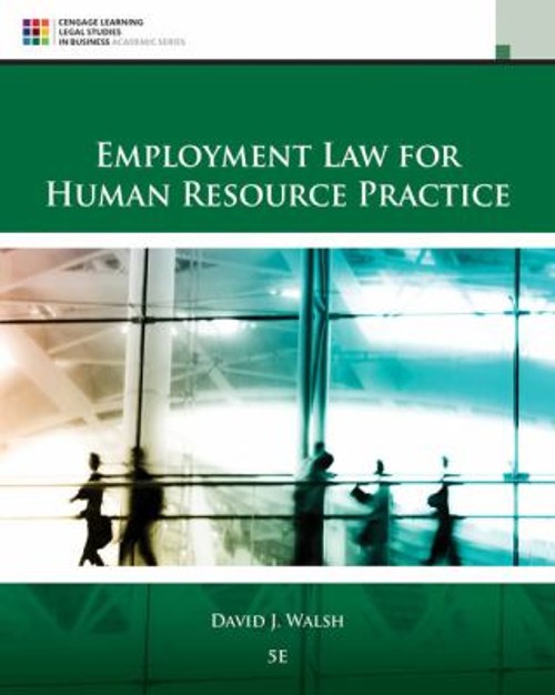 Employment Law for Human Resource Practice Hardcover David Walsh
