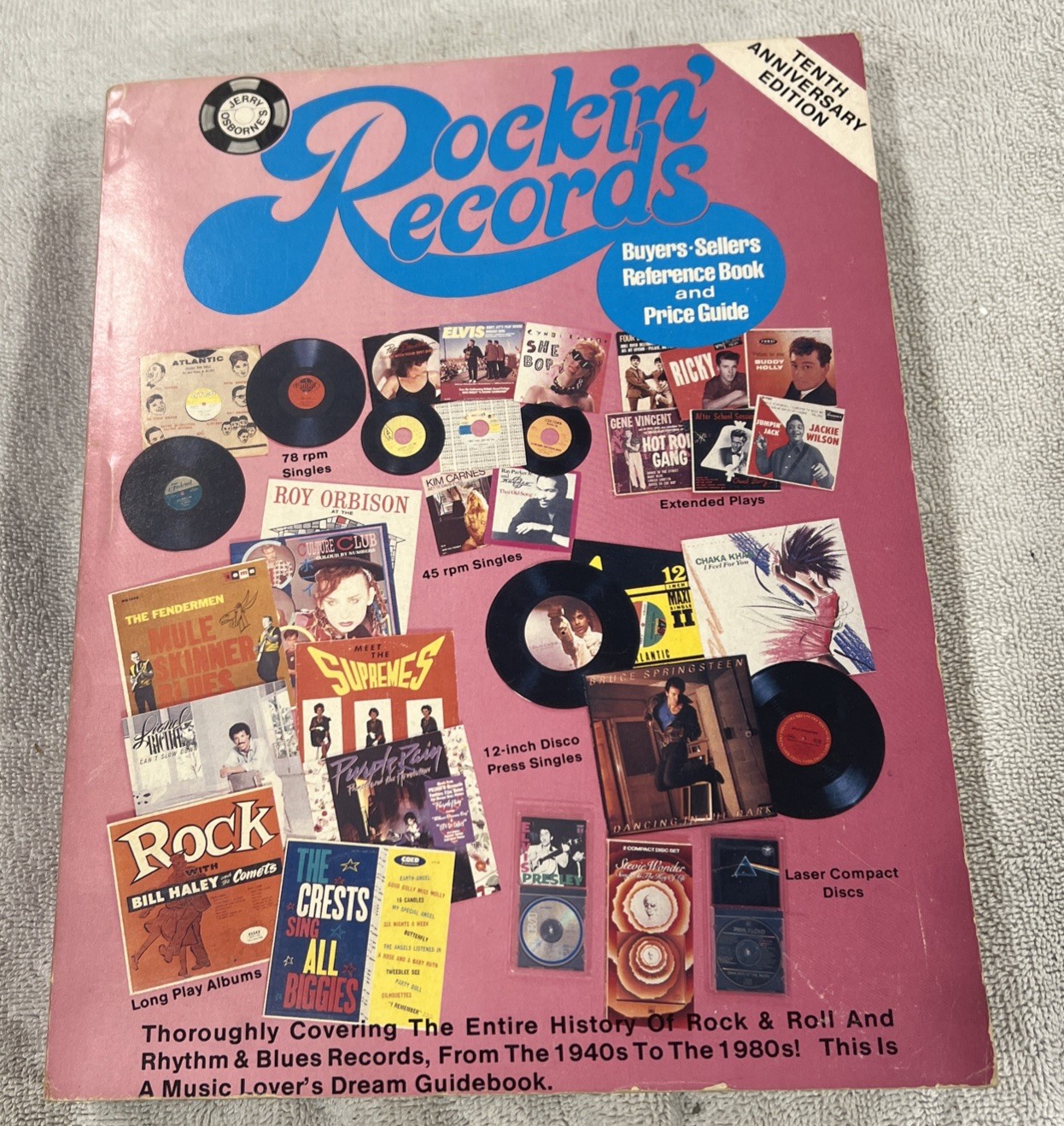 JERRY OSBORNE’S ROCKIN’ RECORDS 1986 Reference Book & Price Guide 616 pages 1st