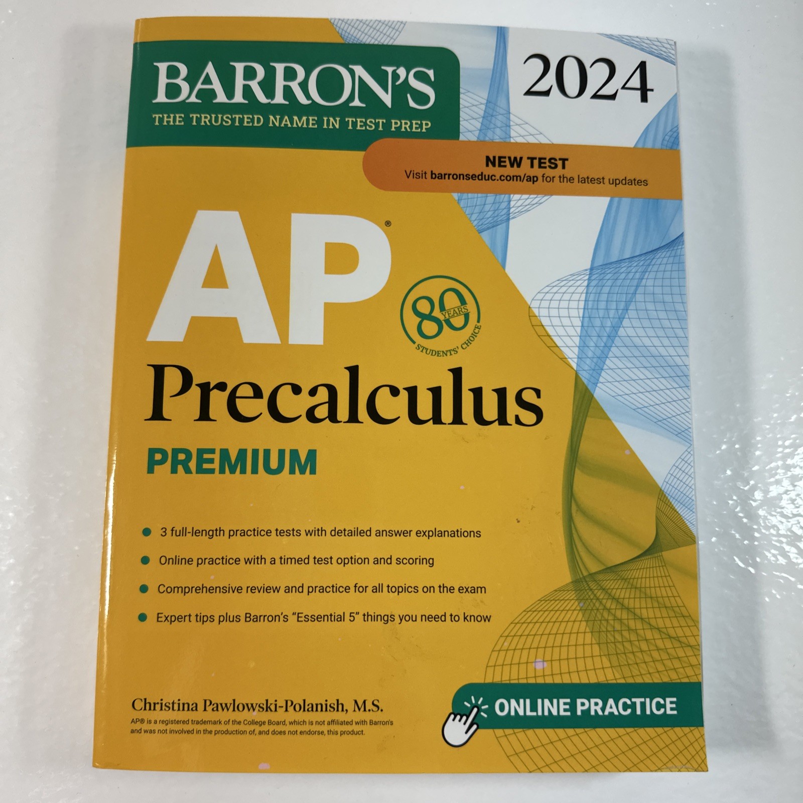 Barron’s Ap Prep Ser.: AP Precalculus Premium, 2024: 3 Practice Tests +…