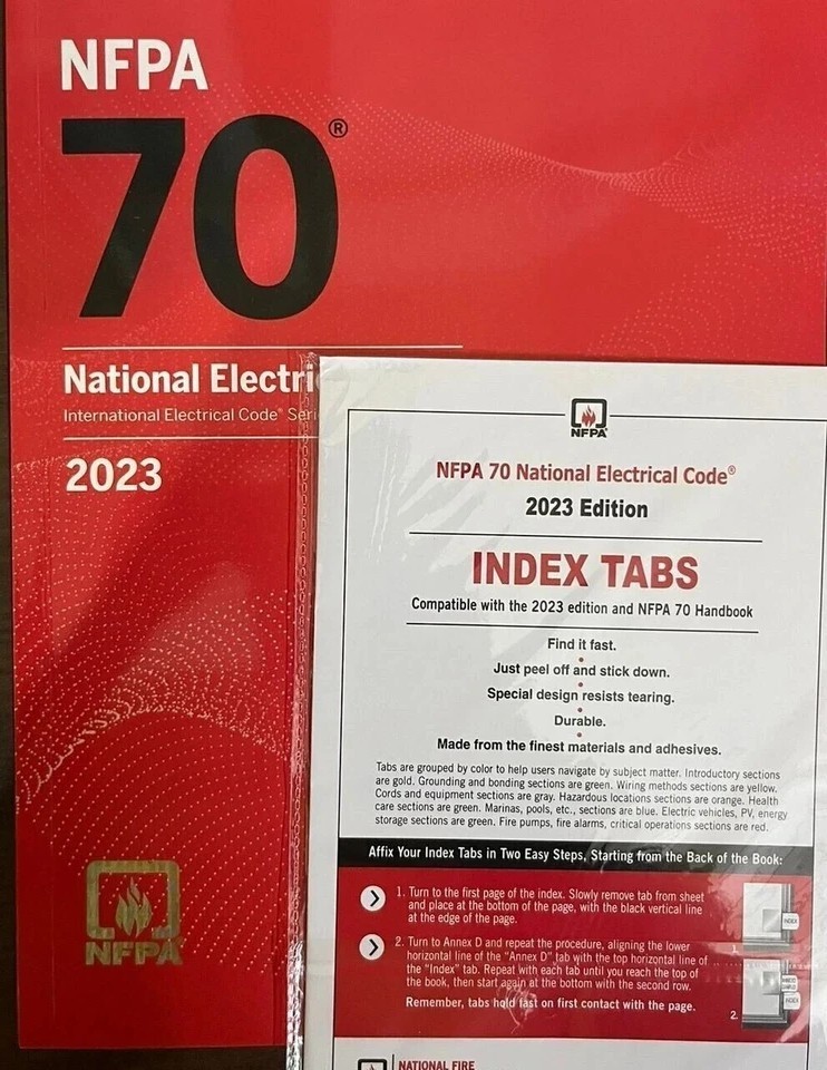 NEC 2023 Edition Code Book National Electrical Code WITH INDEX TAB USPS