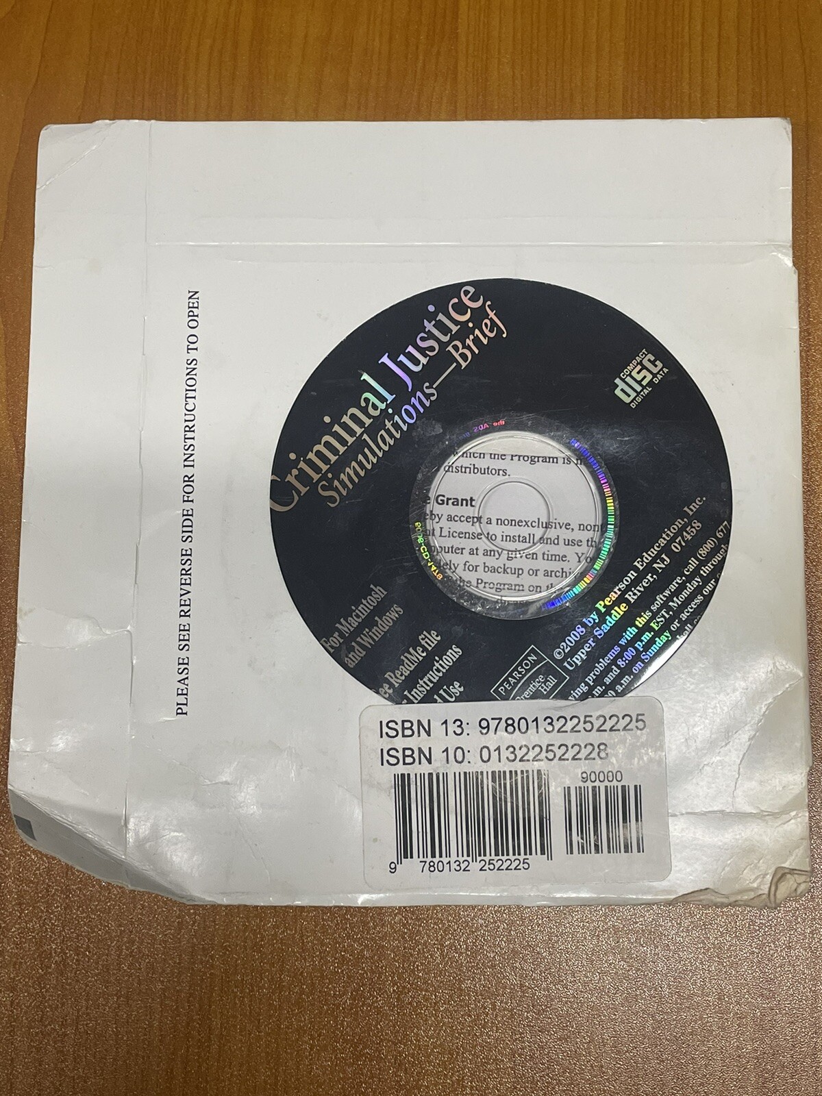 Criminal Justice Simulations Brief, Cd-rom Sealed