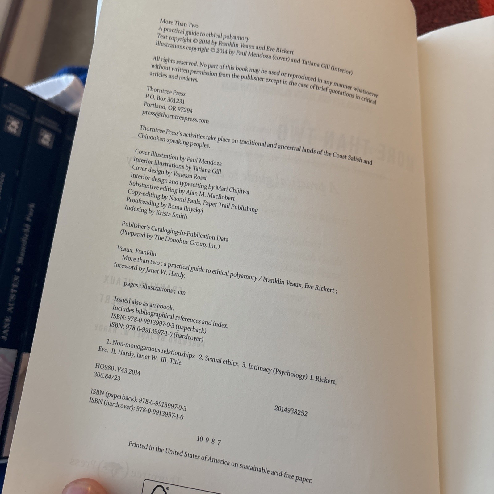 More Than Two: A Practical Guide to Ethical Polyamory by F. Beaux and E. Rickert