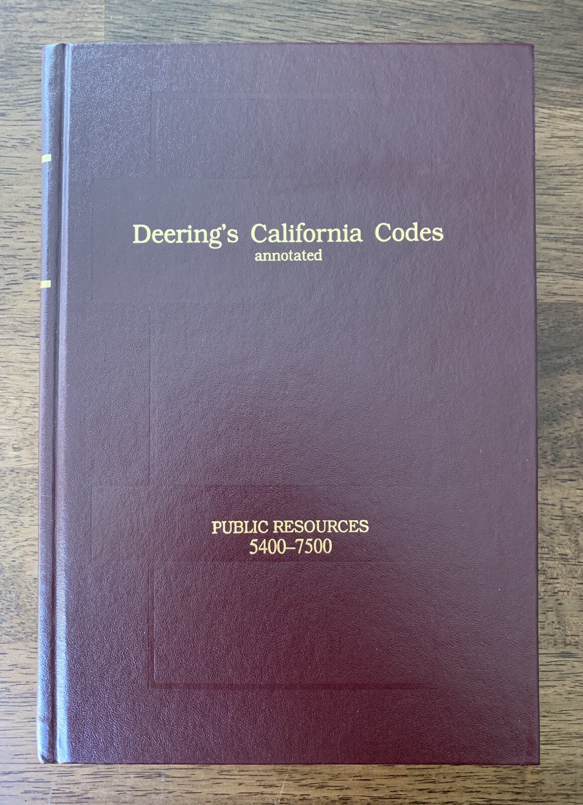 Deering’s California Codes Annotated Public Resources Lexis Nexis HB Law Book