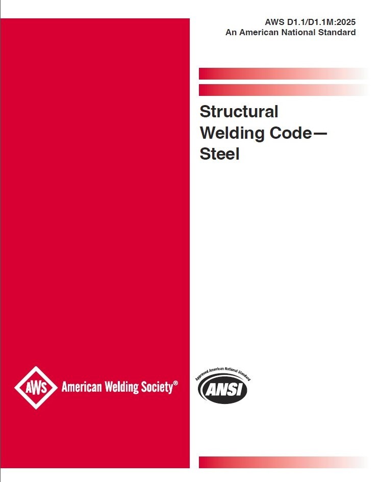AWS D1.1/D1.1M:2025 STRUCTURAL WELDING CODE-STEEL (Brand New)