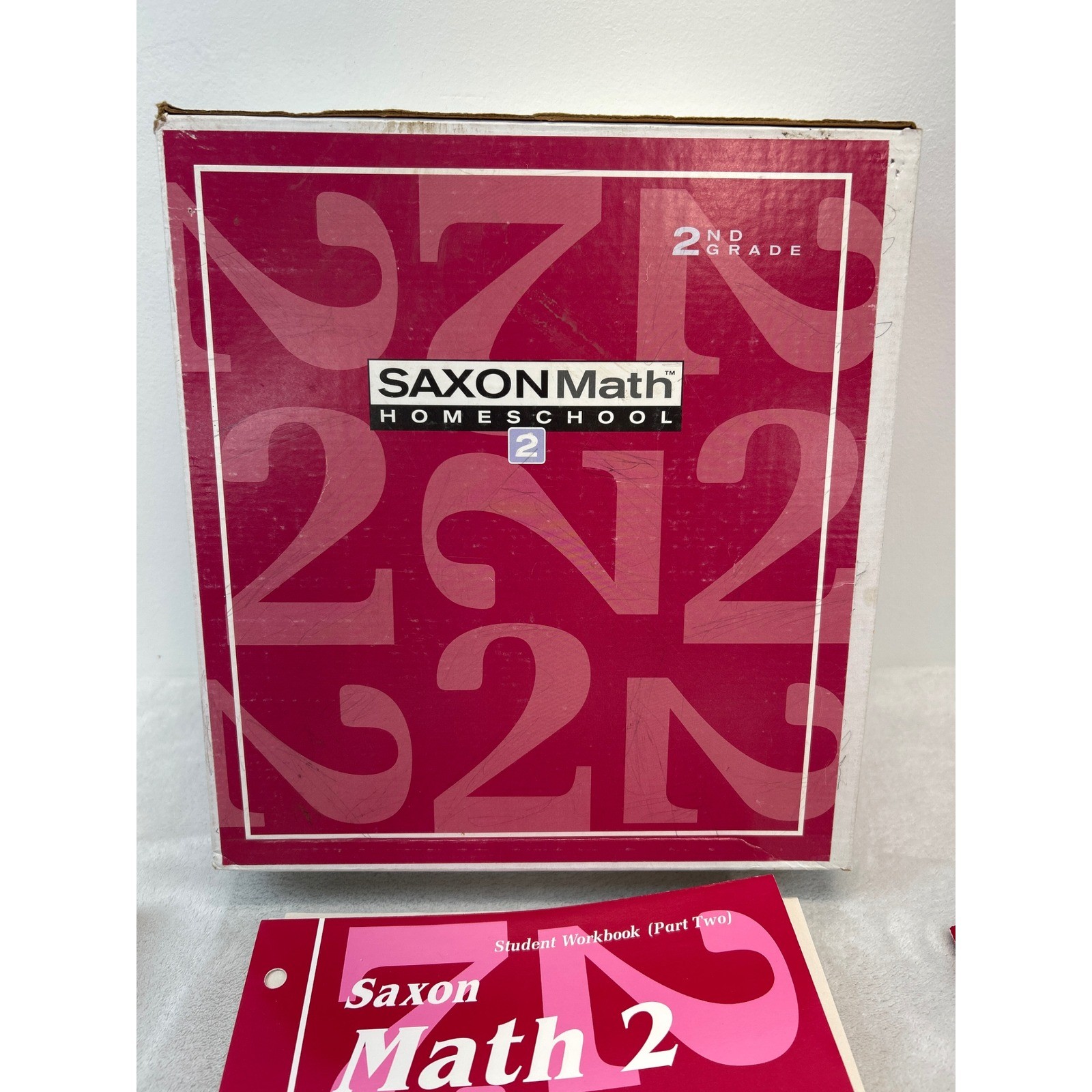 Saxon Math 2 Homeschool Kit Teacher Student Books Flashcards Incomplete