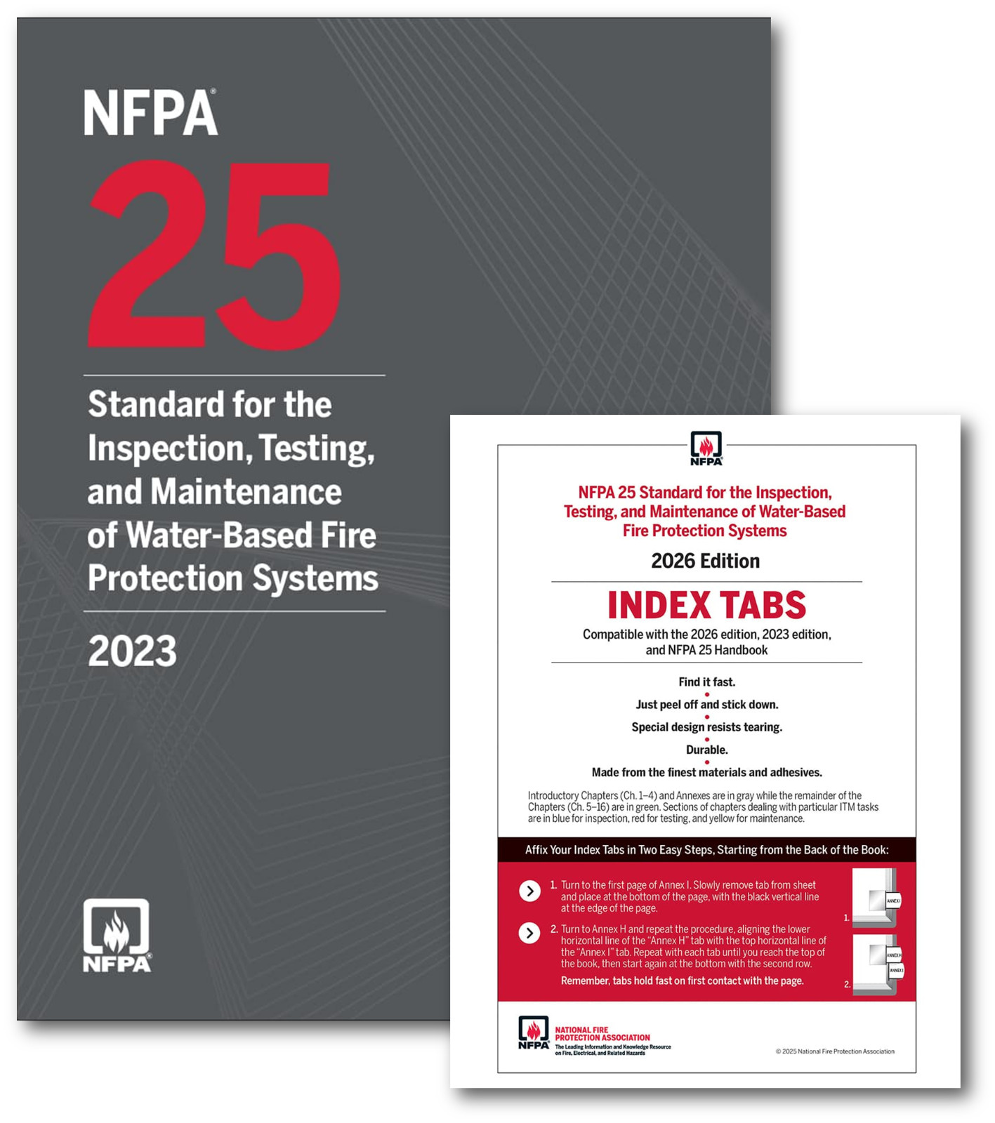 Professionally Tabbed & Highlighted NFPA 25 2023 Edition Stds for Inspections