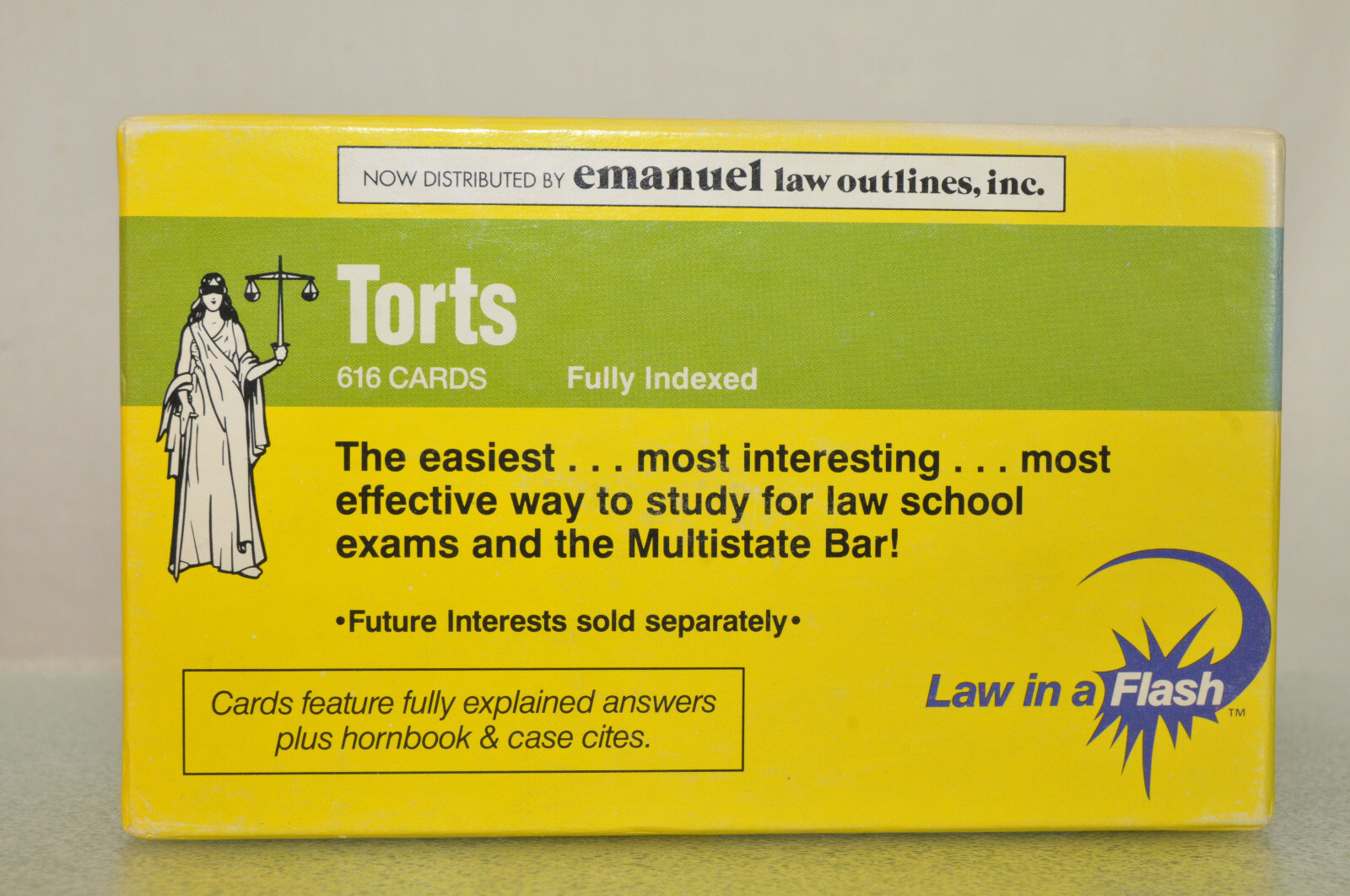 Emanuel Law In A Flash Cards TORTS Boxed Set Flash Cards 1994