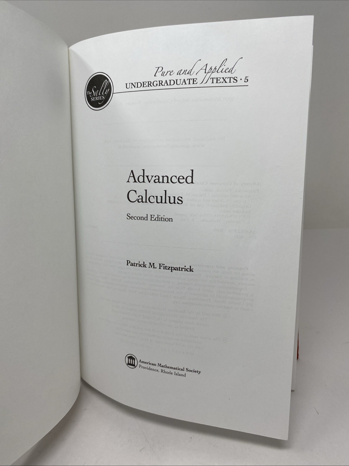 Advanced Calculus (Pure and Applied Undergraduate Texts The Sally Series) 2nd Ed