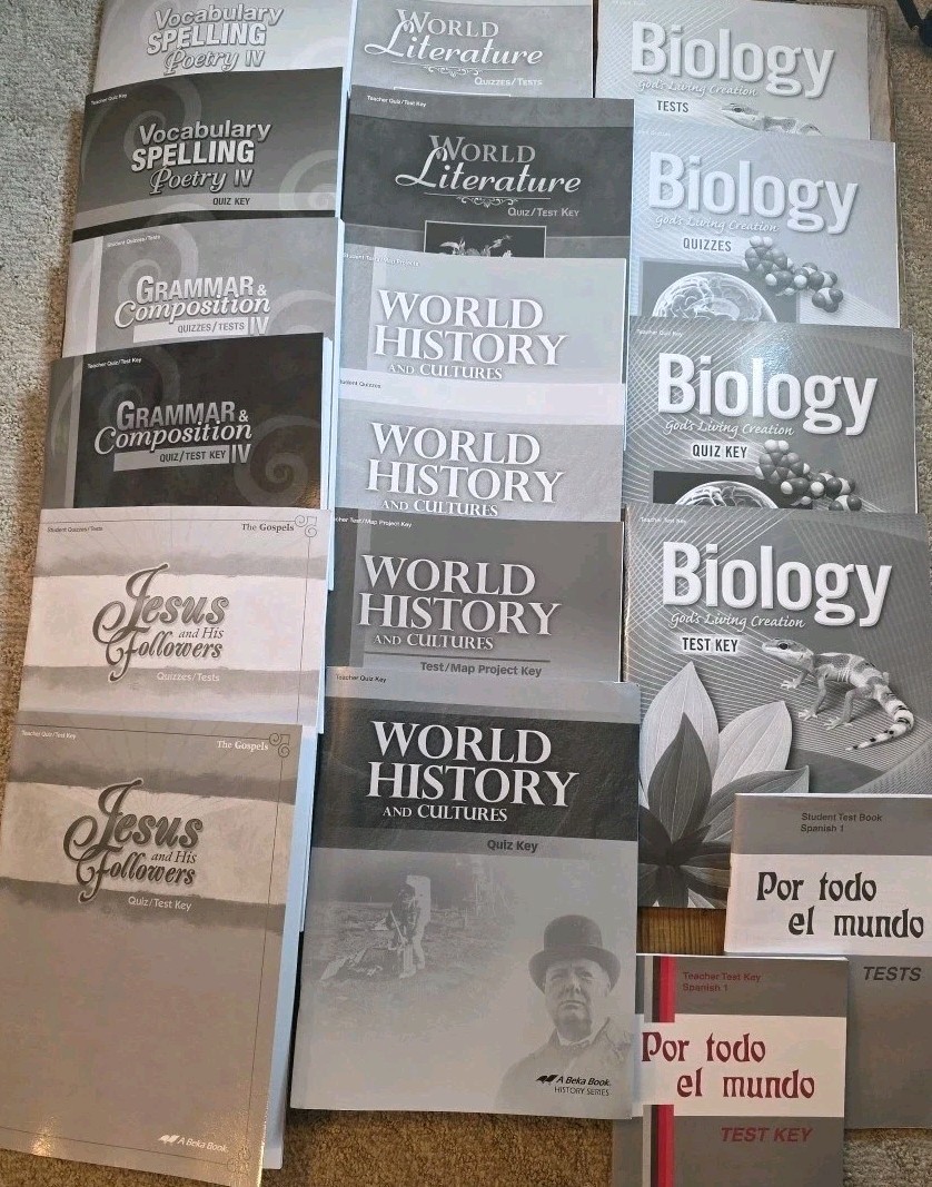 Abeka A Beka Book Homeschool Lot Quiz Test Student + Teacher Key 18 Books NEW