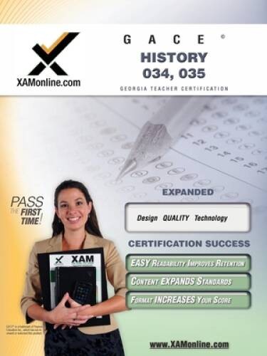 GACE History 034, 035 Teacher Certification Test Prep Study Guide (X – VERY GOOD