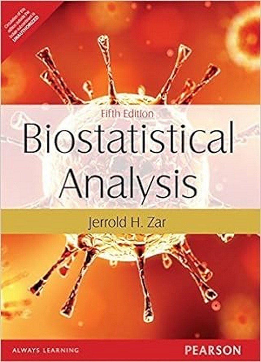 Brand New: Biostatistical Analysis by Zar 5th INTL ED 9789332536678