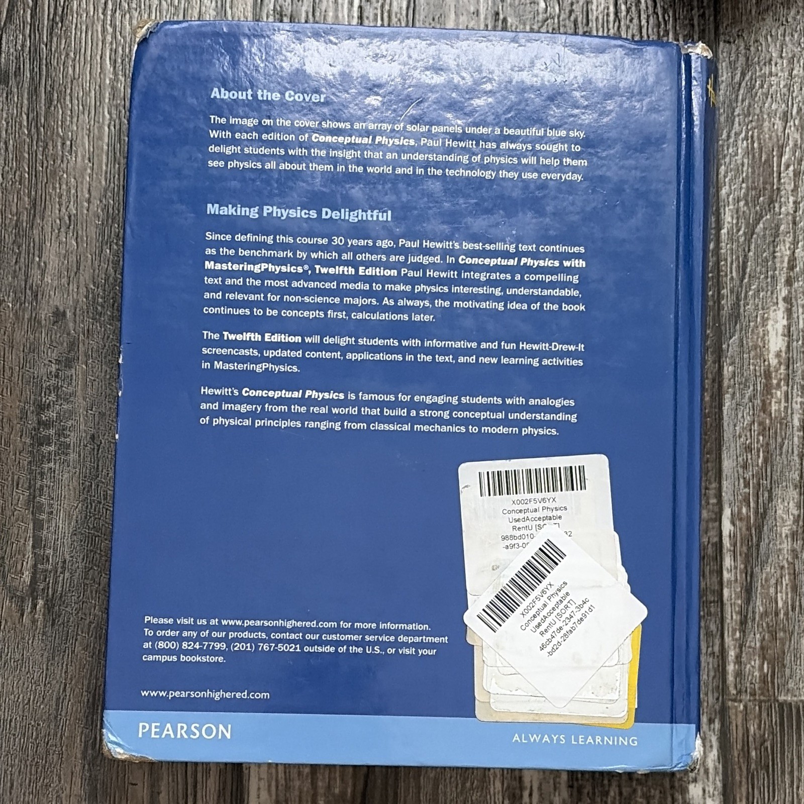 Pearson Conceptual Physics 12th Ed Paul G. Hewitt Hardcover (2006) 816pp