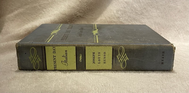 PRESENT DAY ITALIAN BY JOSEPH LOUIS RUSSO 1947 HARDCOVER Vintage 50s Textbook gallery