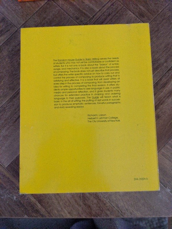 The Random House Guide to Basic Writing Judith Summerfield Sandra gallery