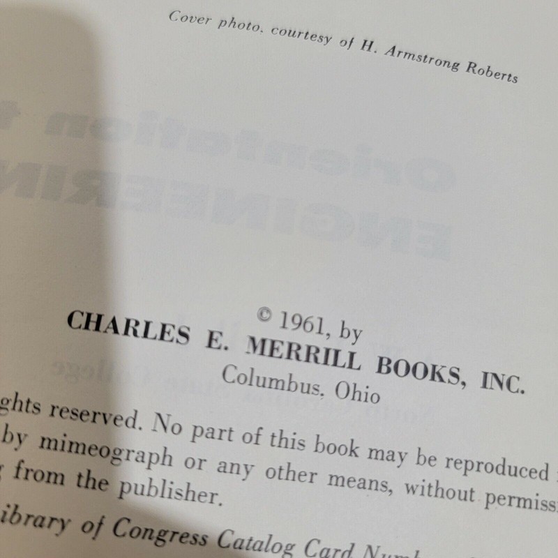 Vintage 1961 Orientation to Engineering A.W. Futrell, Jr gallery