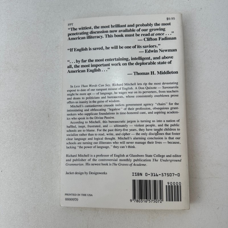 Less Than Words Can Say by Richard Mitchell (1981, Trade Paperback) gallery