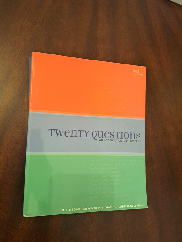 Twenty Questions : An Introduction to Philosophy by Meredith Michaels, Robert…