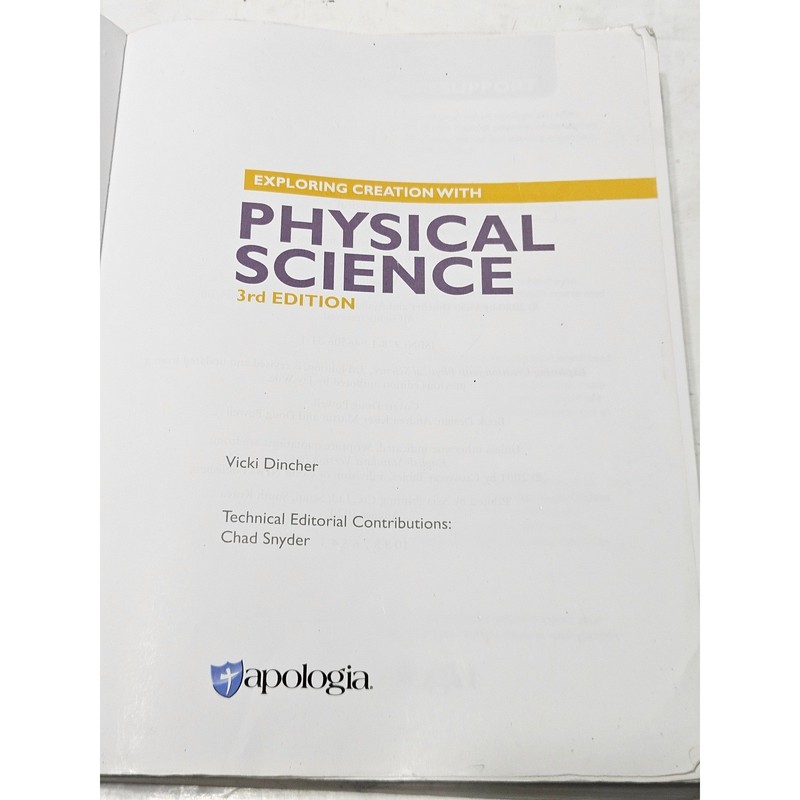 Apologia Exploring Creation with Physical Science 3rd Ed Textbook Vicki Dincher gallery