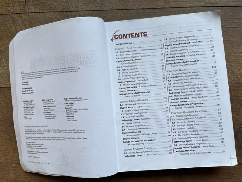 BJU Press Algebra 2 Student Text Blank Questions! (Third Edition) gallery