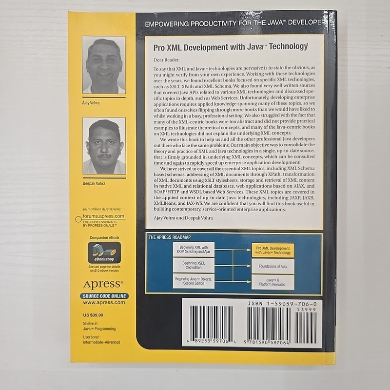 Pro XML Development with Java Technology by Ajay and Deepak Vohra (2006, Paperba gallery