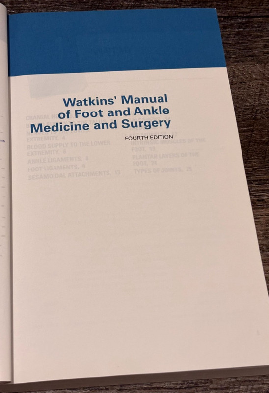 Watkins' Manual of Foot & Ankle Medicine and Surgery Fourth Edition Leon Watkins gallery