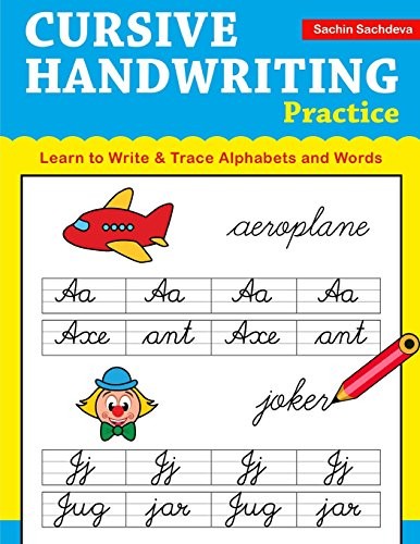 CURSIVE HANDWRITING PRACTICE: LEARN TO WRITE & TRACE By Sachin Sachdeva **NEW**