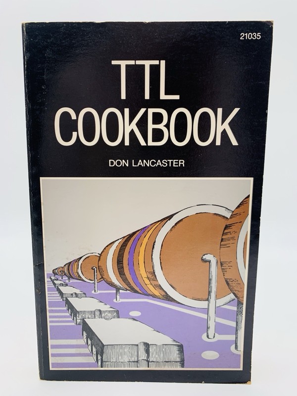 TTL Cookbook Don Lancaster 1981 Vintage Logic Tech Manual [PB] READ STAIN