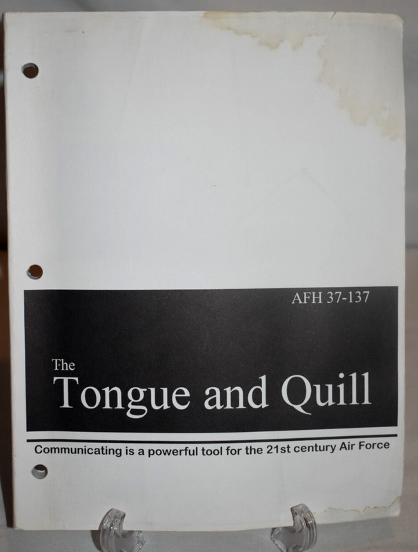 The Tongue and Quill AFH 37-337 1994 Air Force Communication