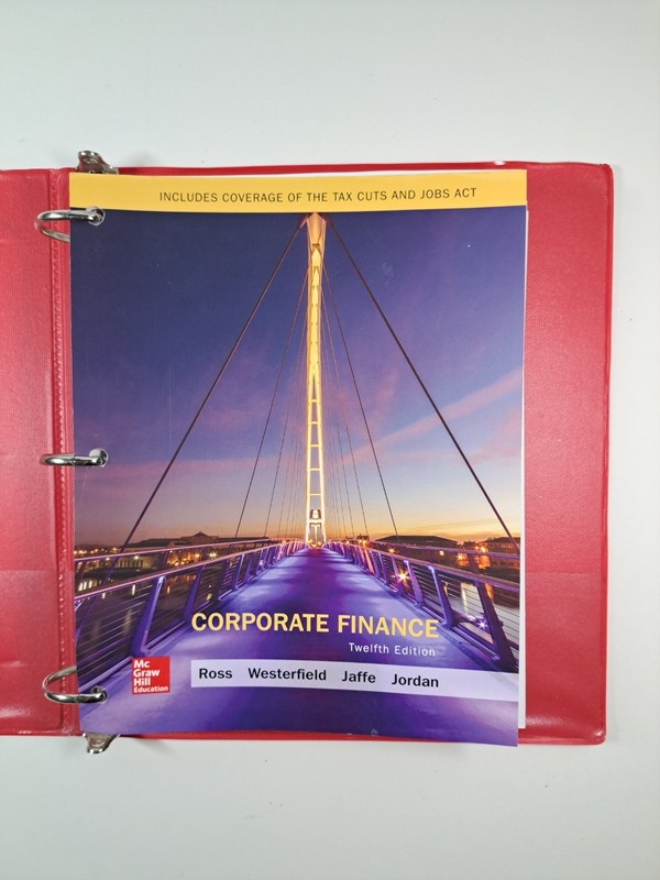 Corporate Finance 12th Edition By Ross, Westerfield, Jaffe, & Jordan