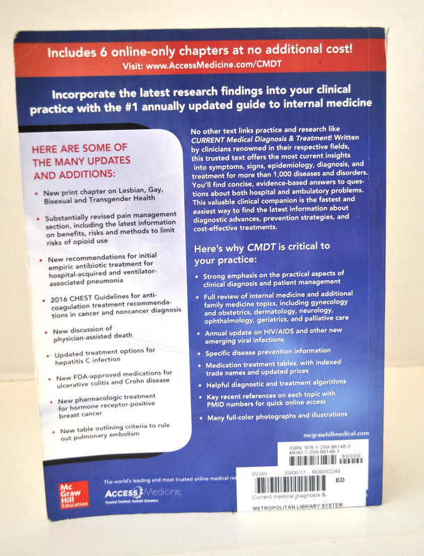 CURRENT Medical Diagnosis and Treatment 2018 McGraw Hill Lange gallery