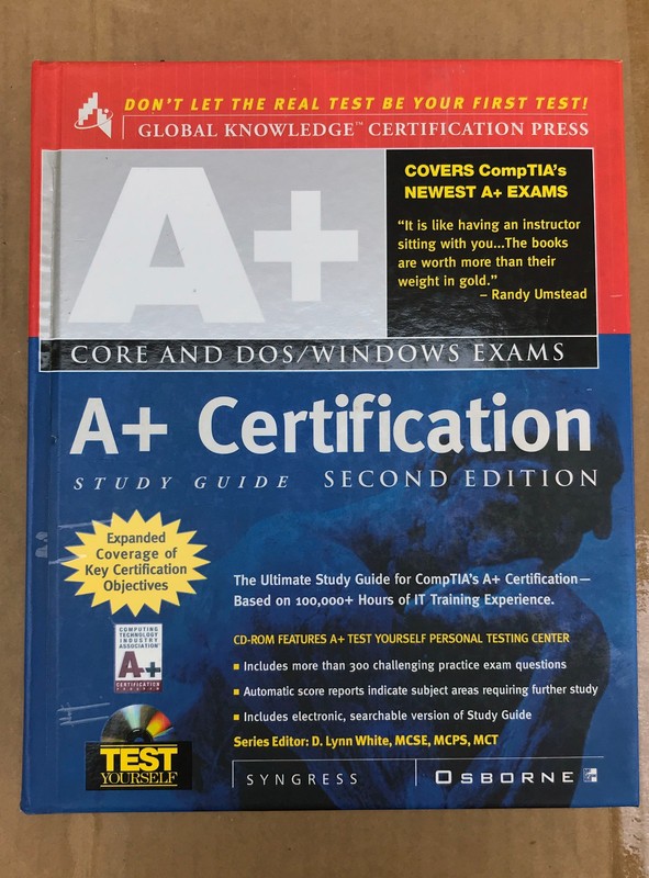 A+ Certification Study Guide Second Edition 1999 Hardcover w/CD-ROM