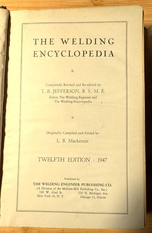 Vintage 1947 The Welding Encyclopedia Manual 12th Edition gallery