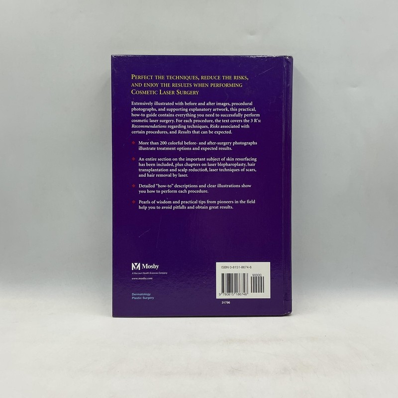 Cosmetic Laser Surgery Fitzpatrick Goldman HC Purple 2000 Mosby USA 1st Ed gallery