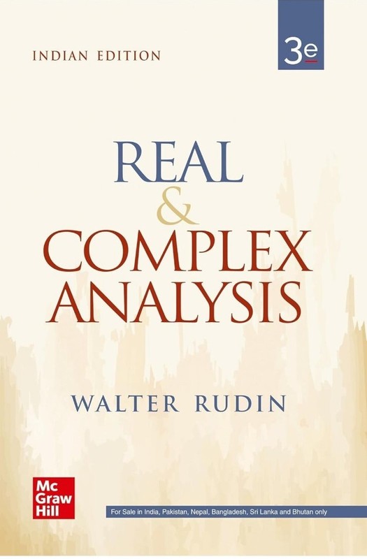Real and Complex Analysis by Walter Rudin 3ed INTERNATIONAL EDITION