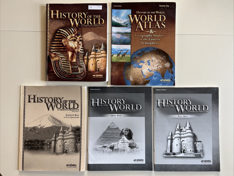 A Beka History of the World Set of 5 Books – Grade 7, Fifth Edition, Keys Text