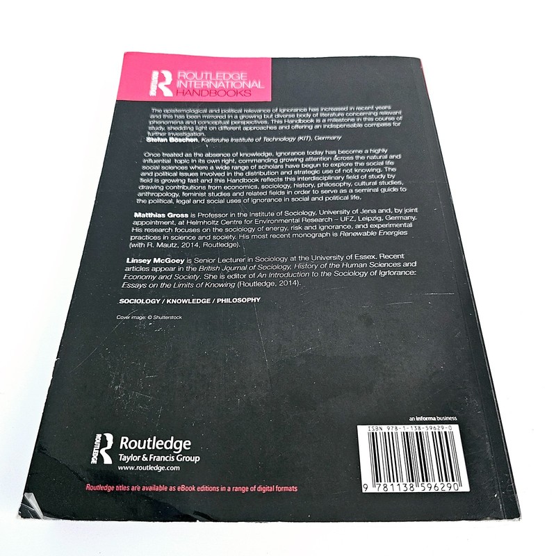 Routledge Handbook of Ignorance Studies Social Science Paperback Free Postage gallery