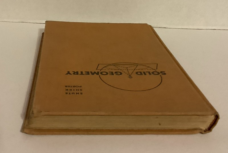 1957 Solid Geometry By Shute Shirk & Porter Hardcover American Book Company gallery