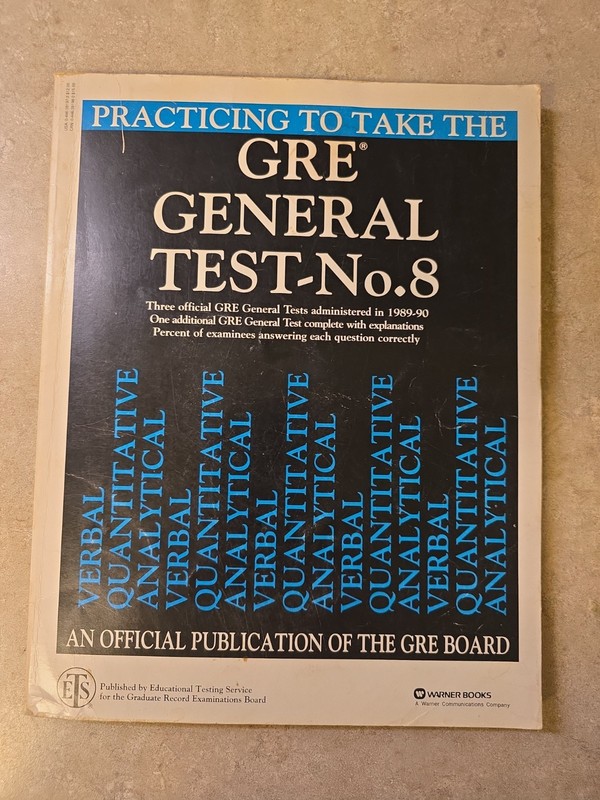 Lot 2 Vintage ETS GRE Test Prep Books 1980s Graduate Exam Study Guides